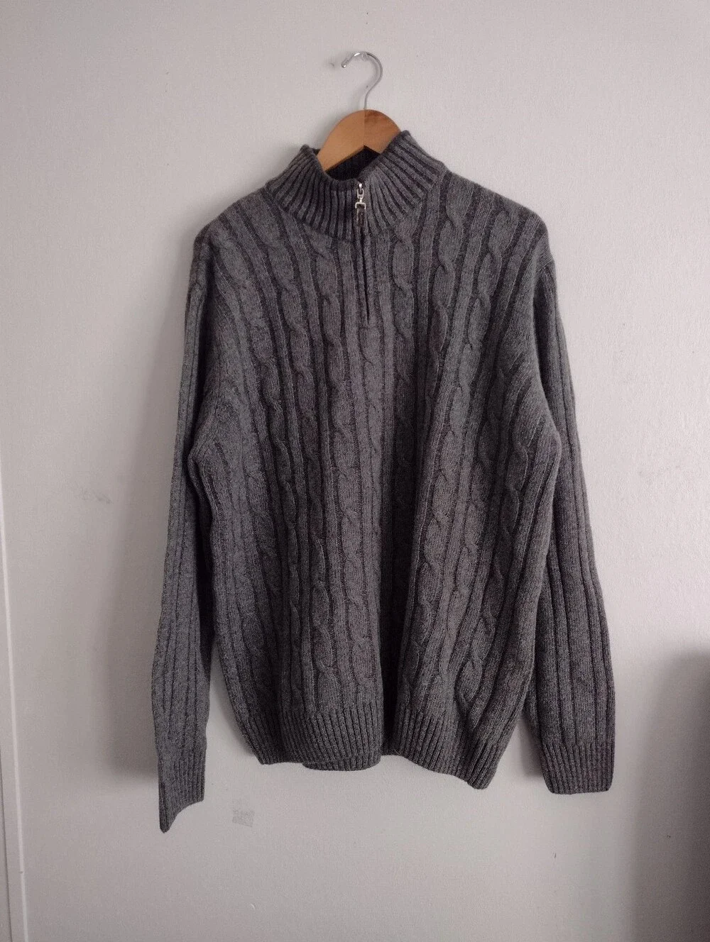Danielle Blasi Mens Gray Wool Blend Sweater XL